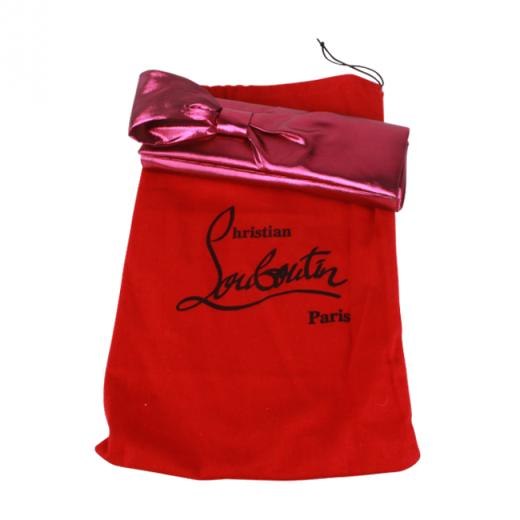 Red Christian Louboutin Paris Drawstring Shoe Dust Bag Product Photo
