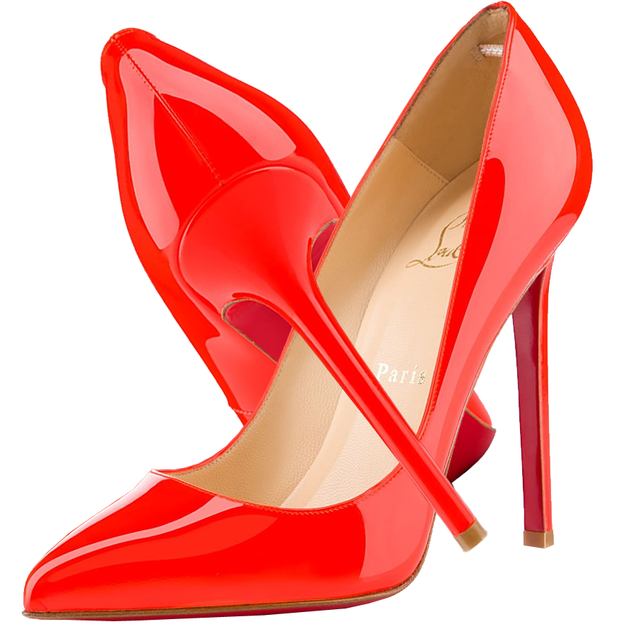 Red Patent Leather Peep Toe Pumps With Crossed Straps Product Photo