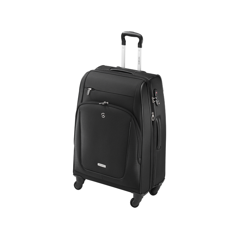 Black Rolling Duffel Bag With Soft Sided Travel Compartments
