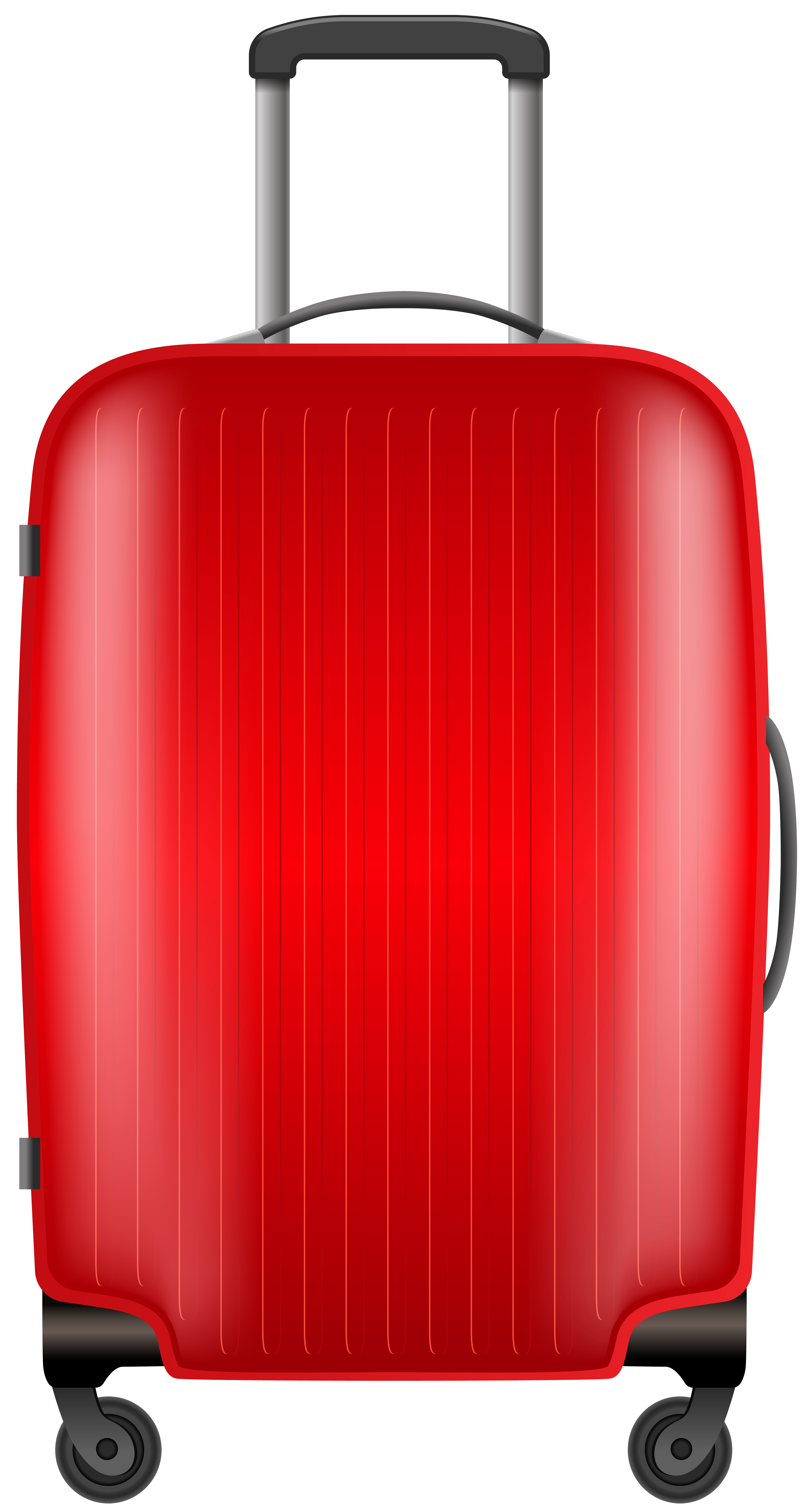 Bright Red Hard Shell Carry On Suitcase With Spinner Wheels