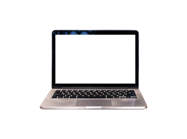 Rose Gold MacBook Air Open With Blank White Screen Product Mockup