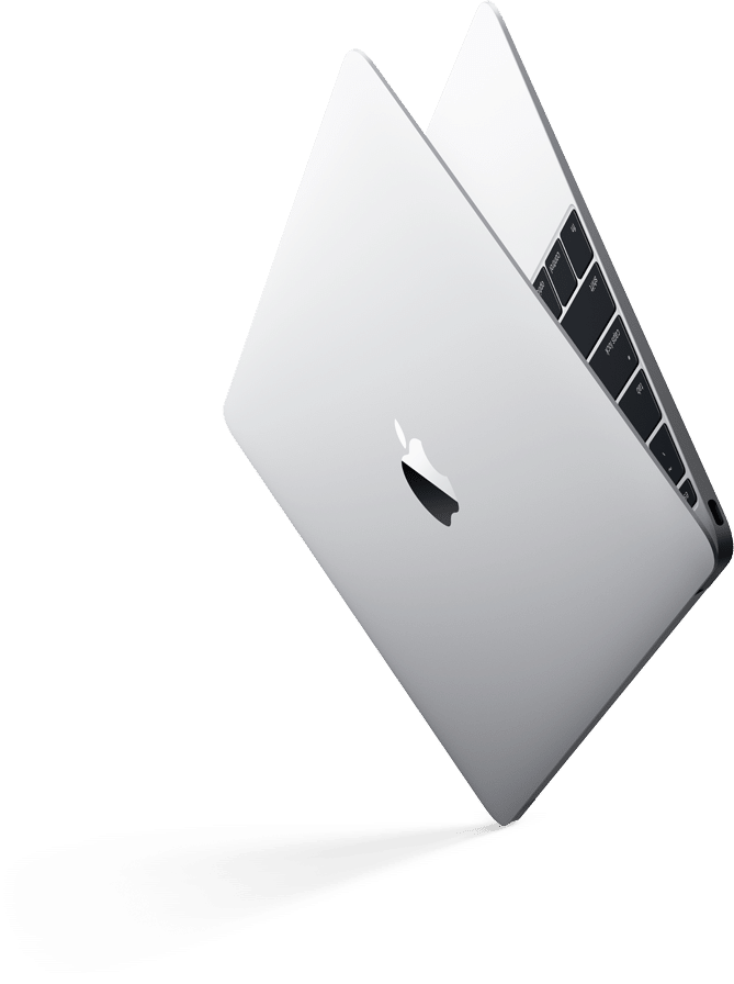 Side View Open MacBook Laptop With Blank Screen Minimal Mockup