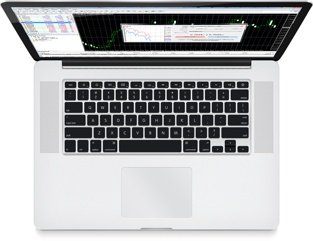 Top View MacBook Keyboard And Open Screen Computer Product Photo