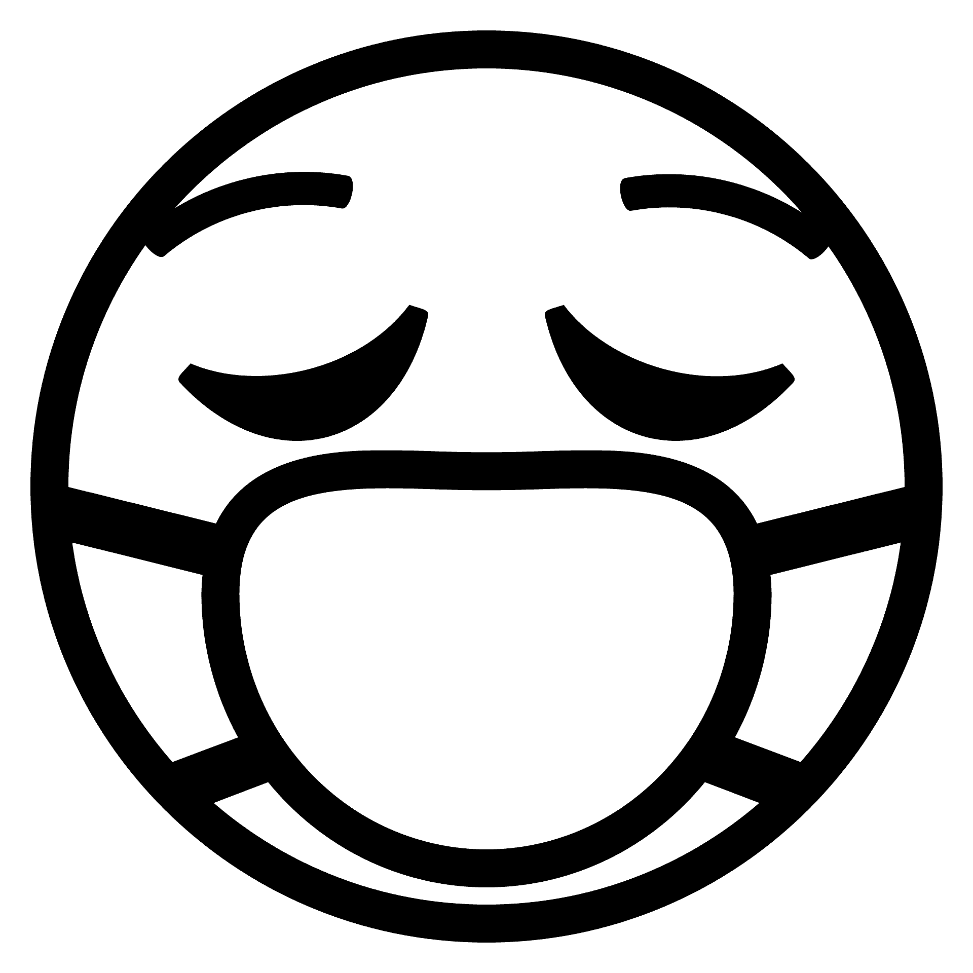 Black Line Art Face Icon Wearing A Medical Mask