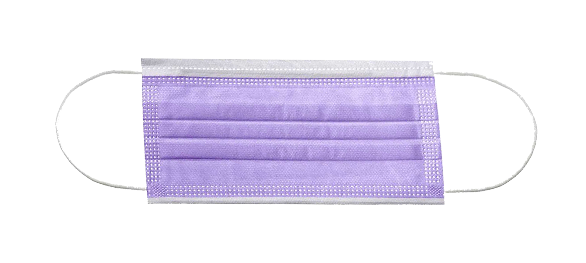 Lavender Disposable Surgical Face Mask With White Ear Loops