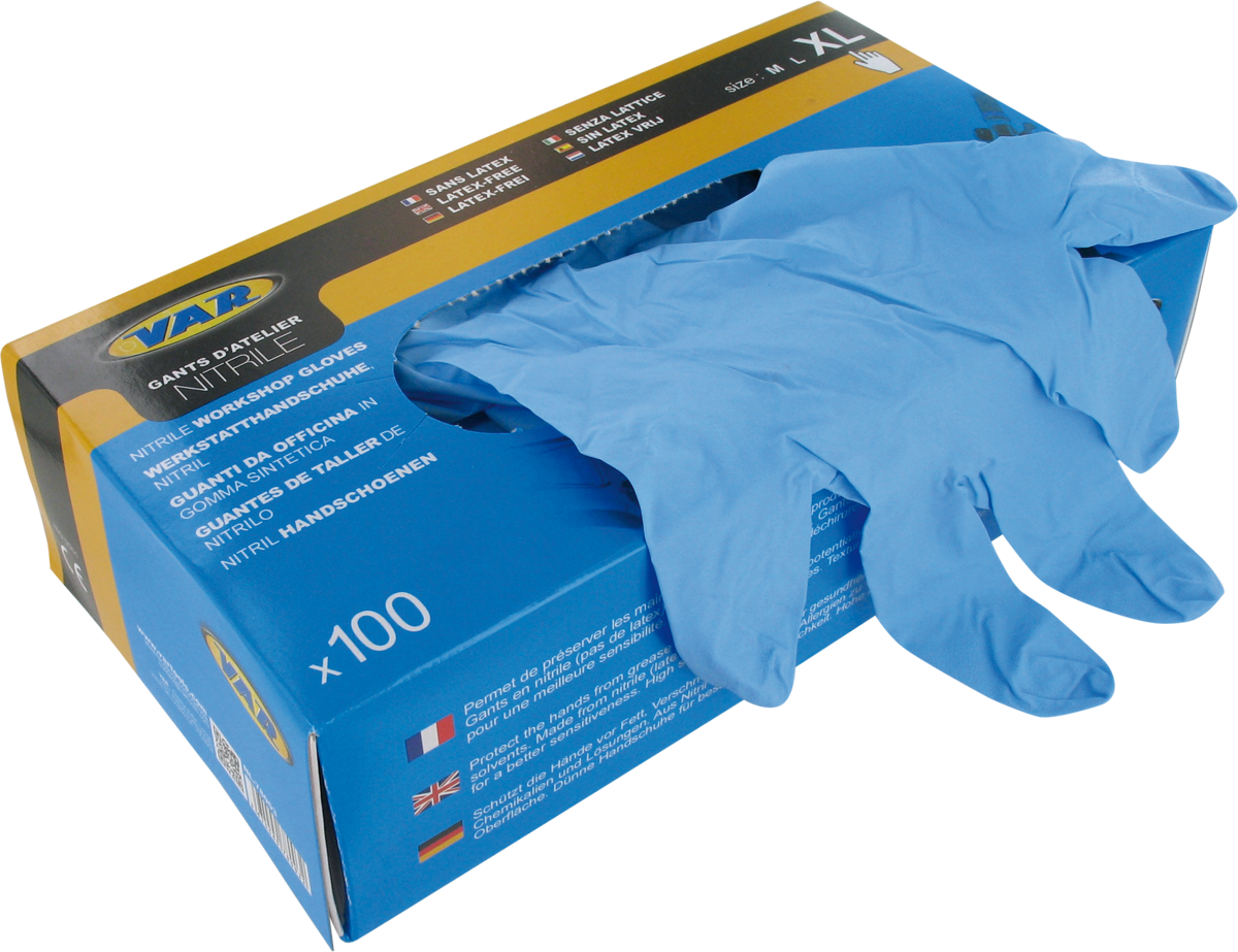 Blue Nitrile Medical Gloves Box With Disposable Examination Gloves Product Photo