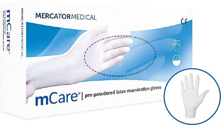 Light Blue Disposable Medical Gloves Box With Blue Glove Product Illustration