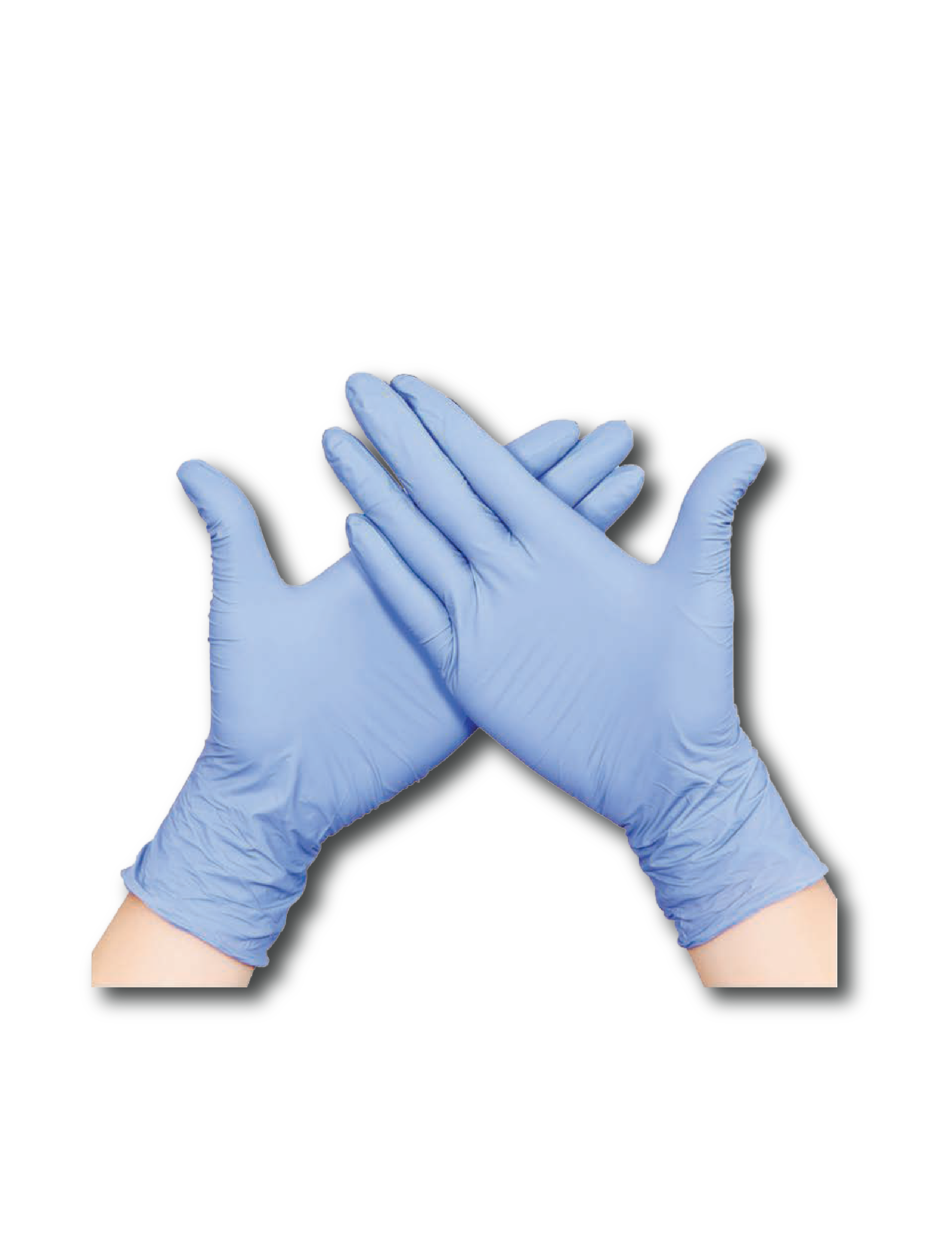 Pair Of Light Blue Medical Gloves Crossed Wrists Healthcare Icon