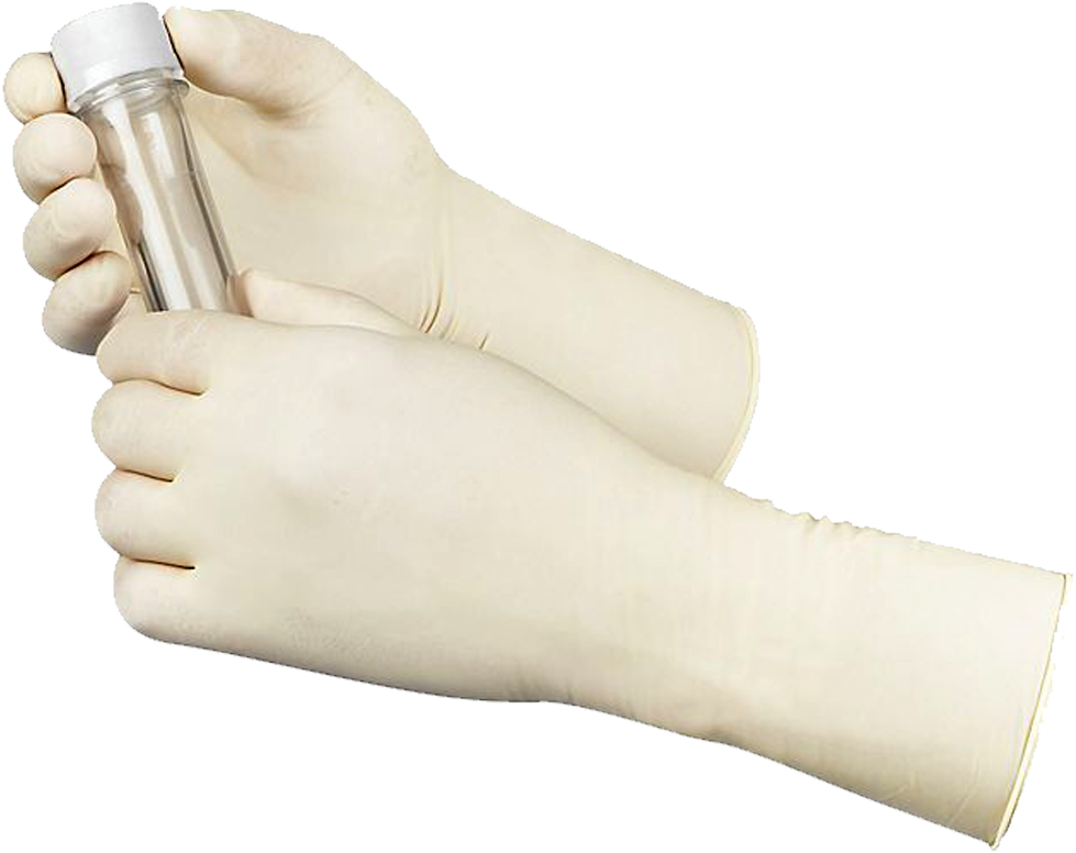 Person Putting On Cream Latex Medical Gloves Healthcare Preparation Illustration