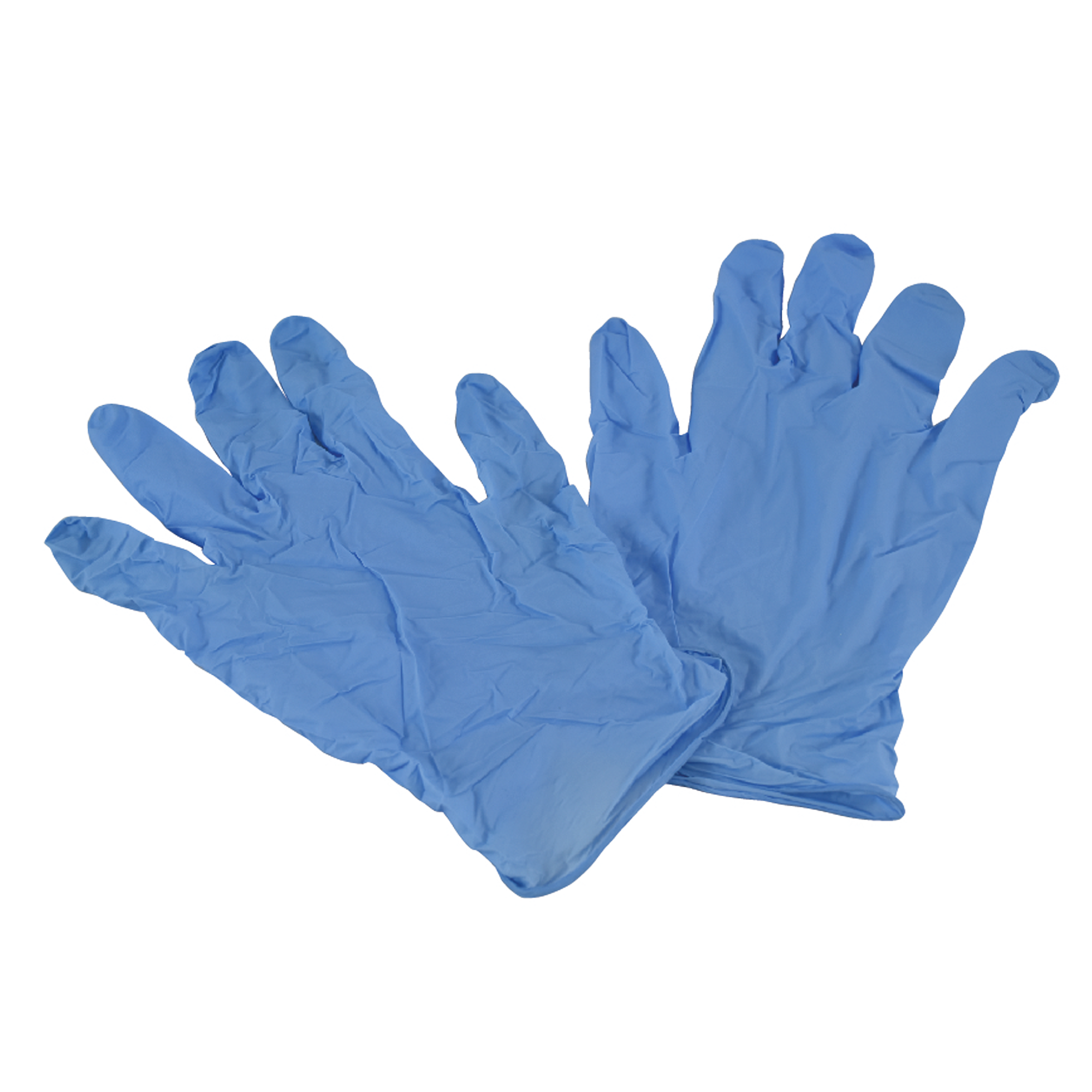 Several Blue Disposable Medical Gloves Scattered Product Photo PNG