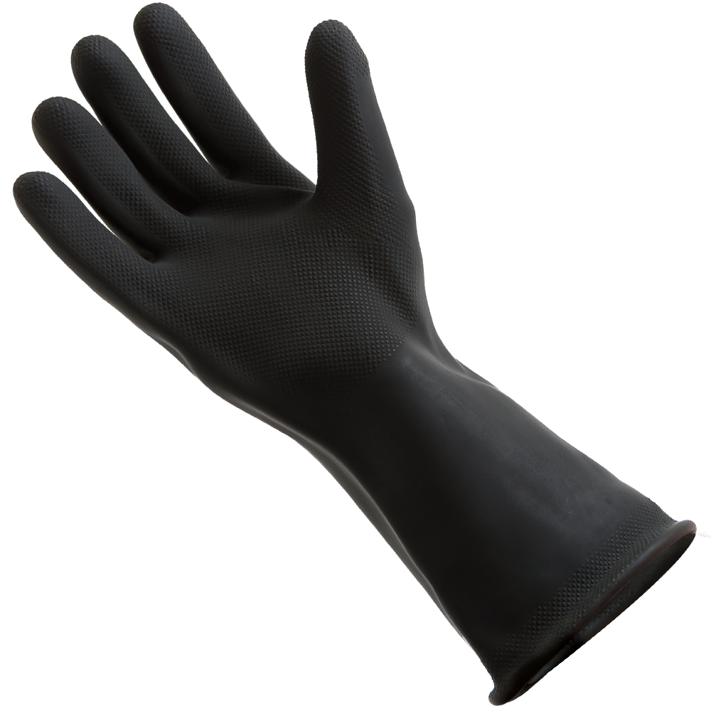 Single Black Nitrile Chemical Resistant Glove Long Cuff Product Image