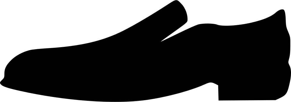 Black Slip On Mens Dress Shoe Silhouette Transparent Background PNG PNG