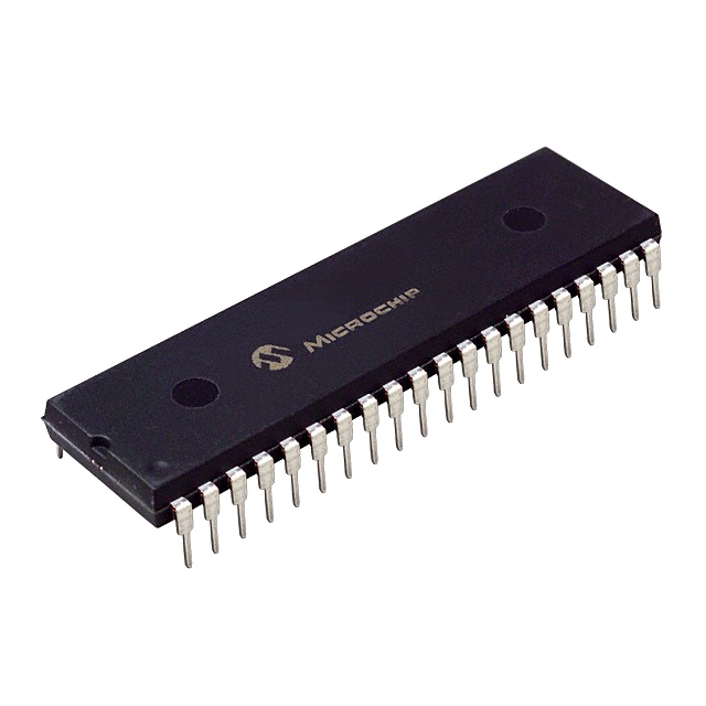 Black Through Hole Microcontroller Chip With Silver Pins Product View PNG