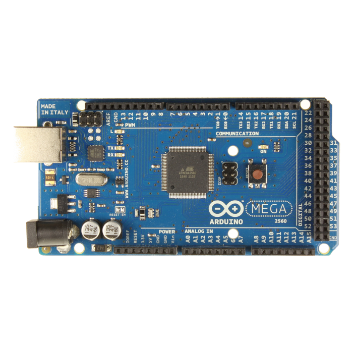 Blue Arduino Compatible Microcontroller Development Board Top View PNG