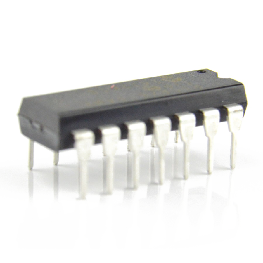 Gray DIP Microcontroller Chip With Silver Pins Isolated Product Image PNG