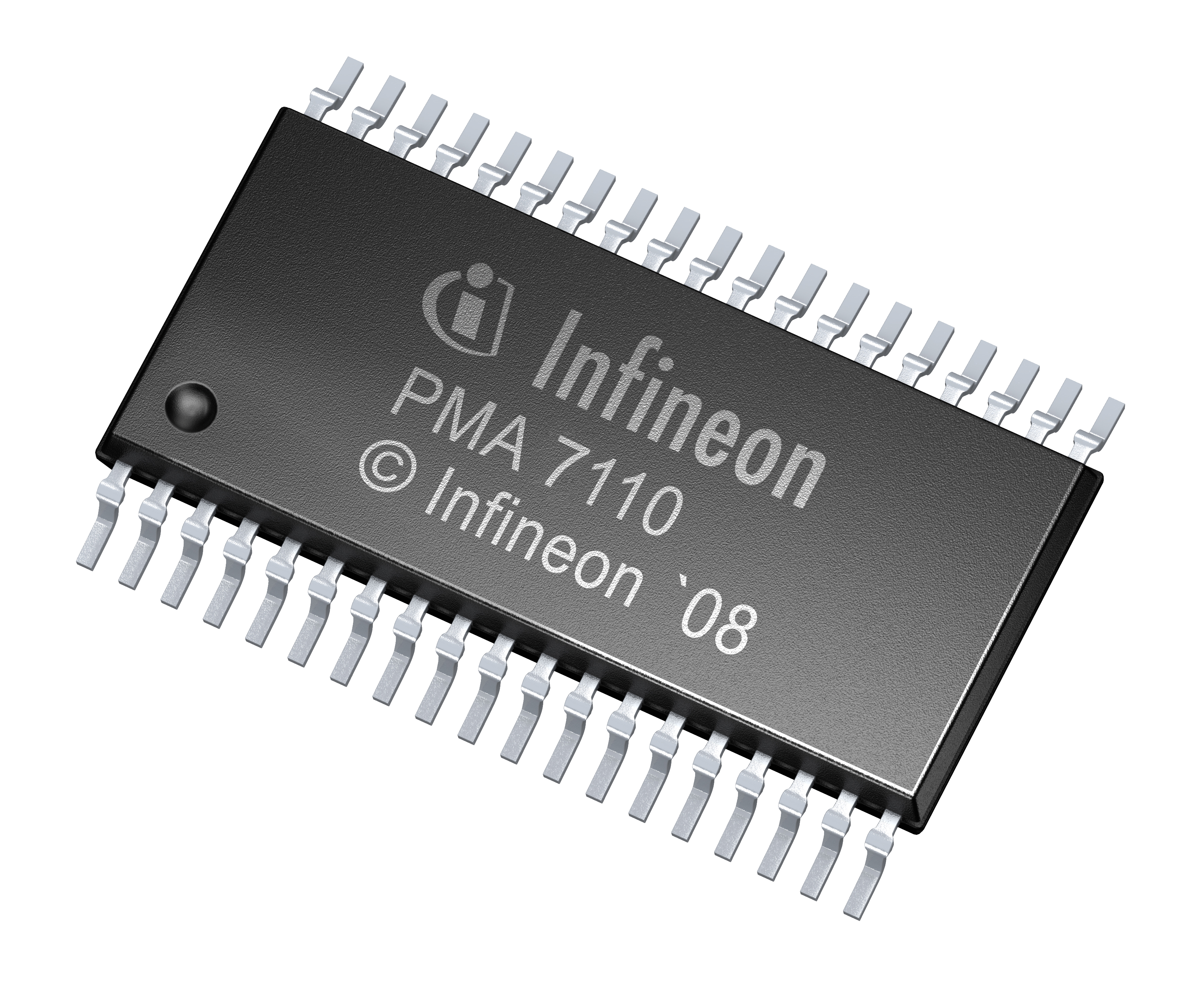 Infineon PMA7110 Microcontroller Chip With Gull Wing Pins PNG