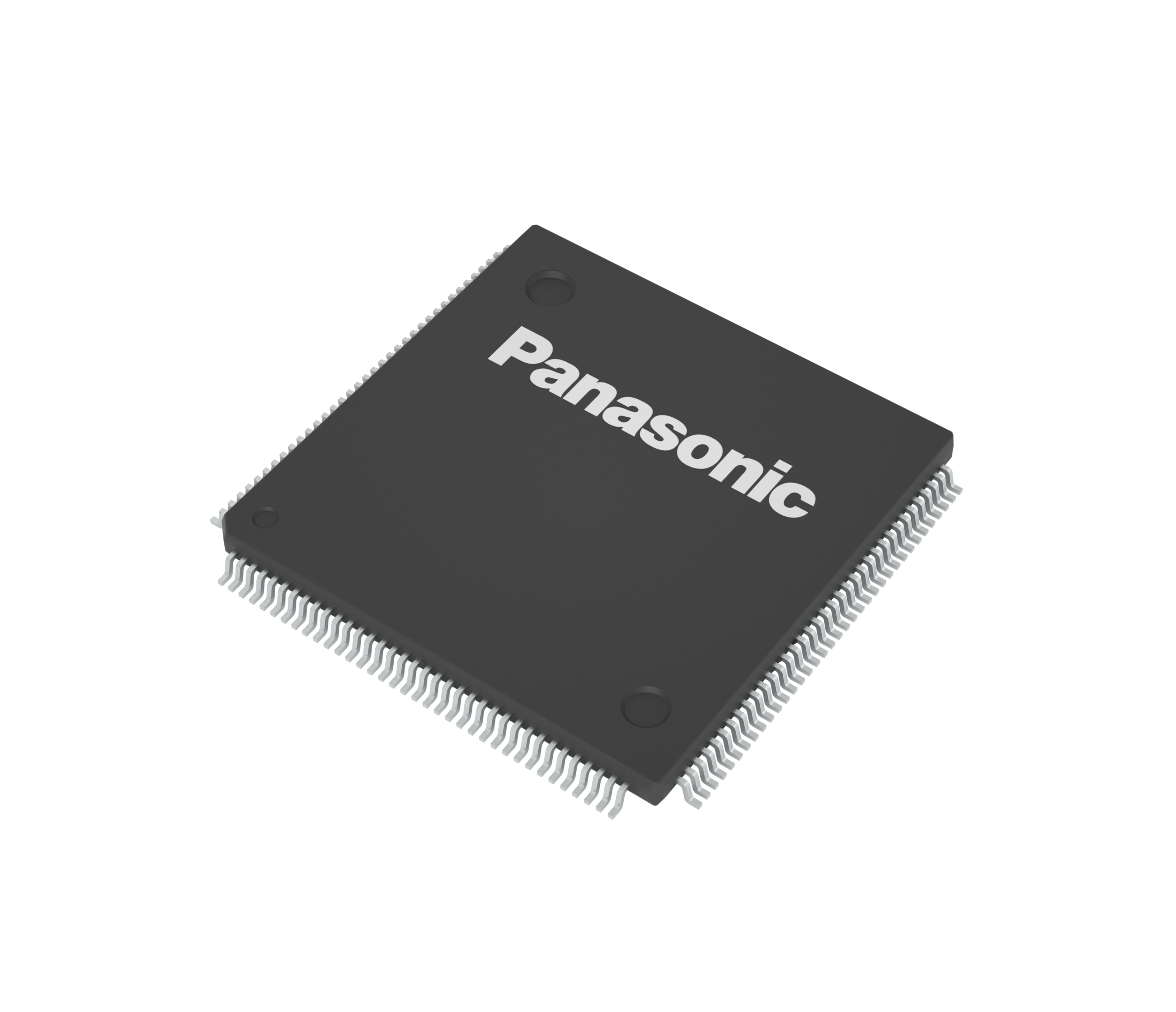 Panasonic Square Microcontroller Chip With Fine Pitch Pins Isolated PNG PNG