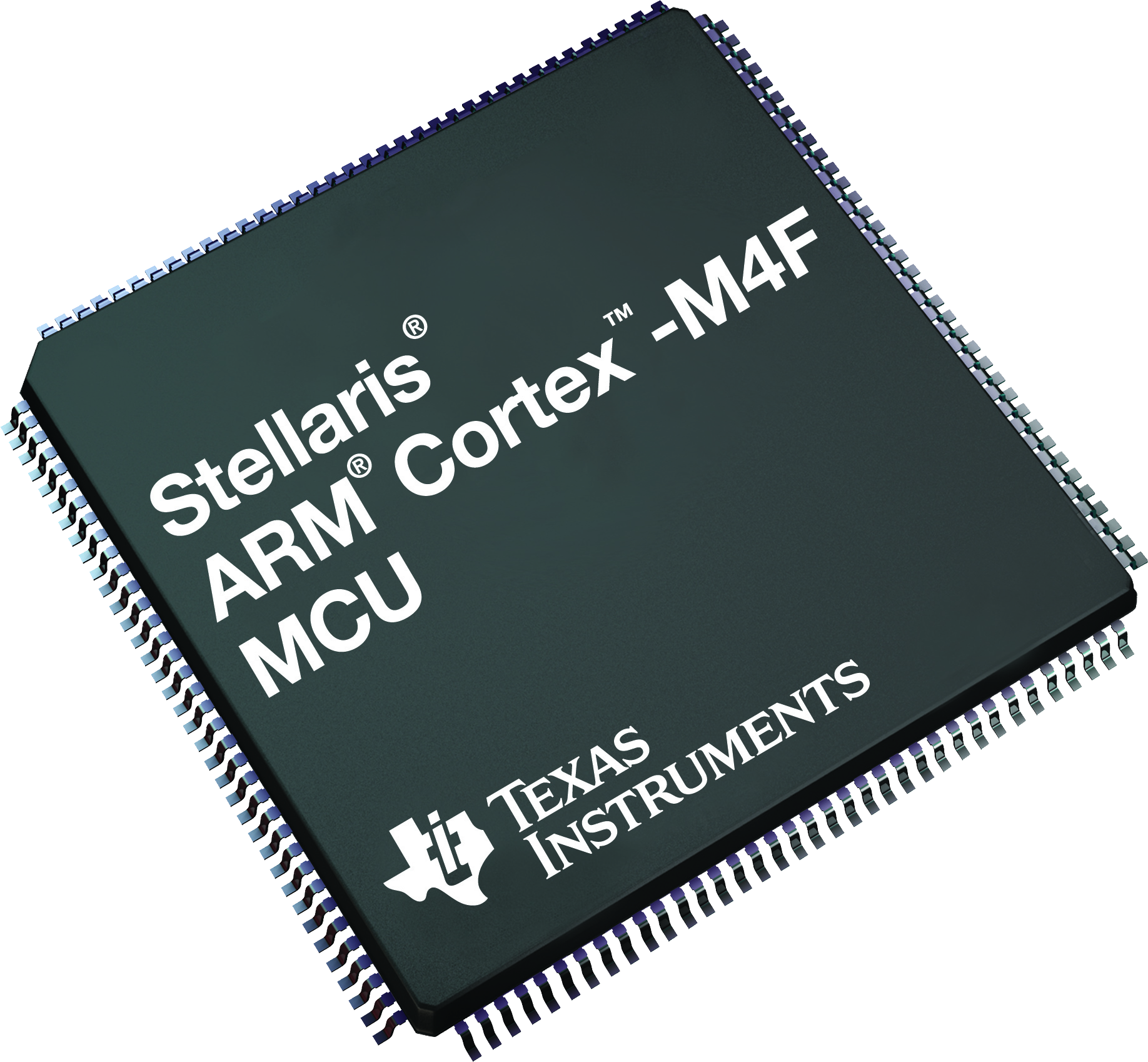Texas Instruments Stellaris ARM Cortex M4F Microcontroller Chip PNG