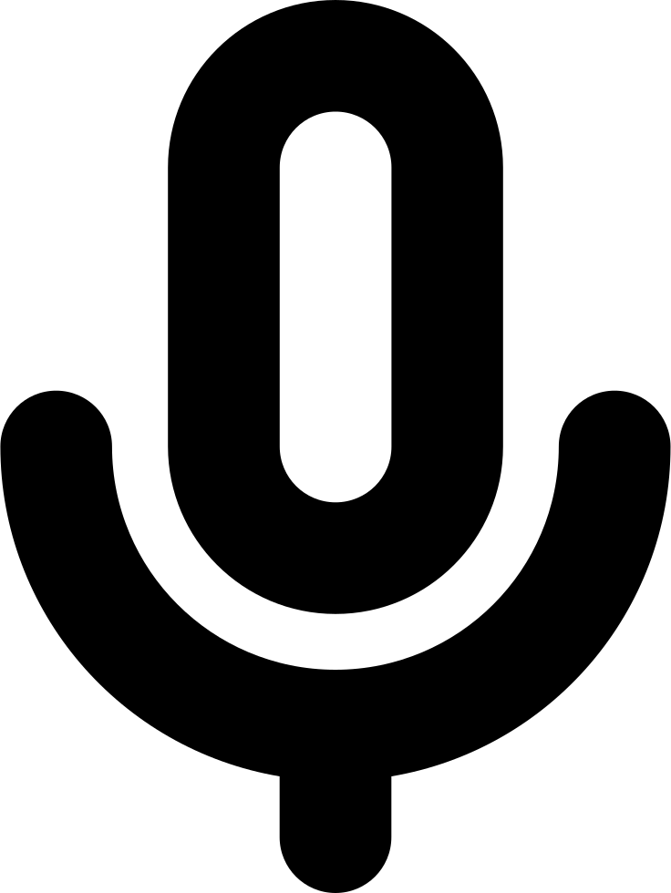 Black Microphone Symbol Icon With Rounded Capsule Shape Transparent PNG PNG