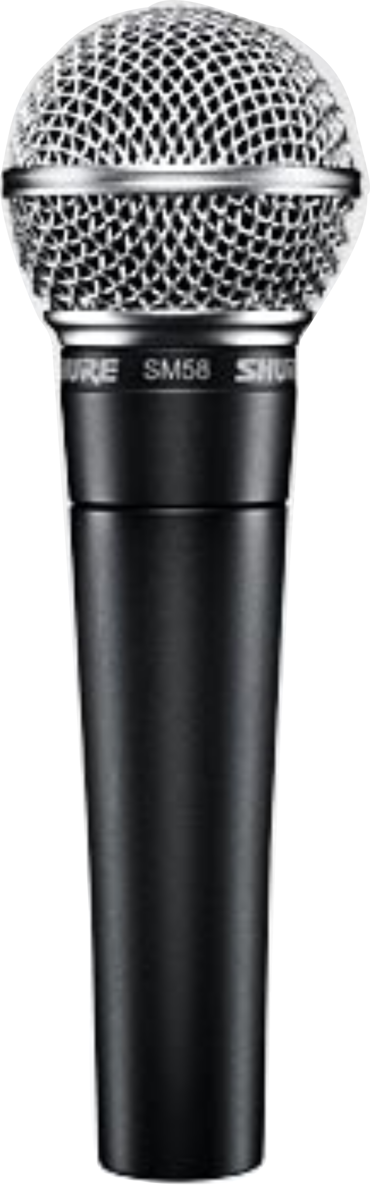 Black Wired Vocal Microphone With Silver Mesh Grill Product Photo PNG