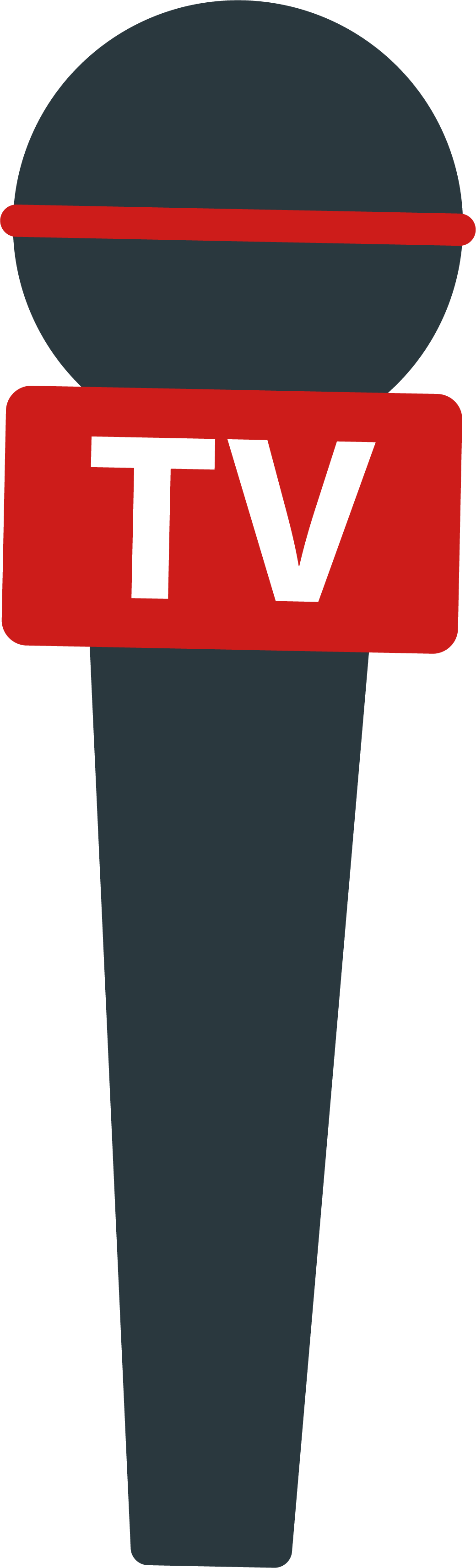Television Interview Microphone Icon With Red TV Label PNG