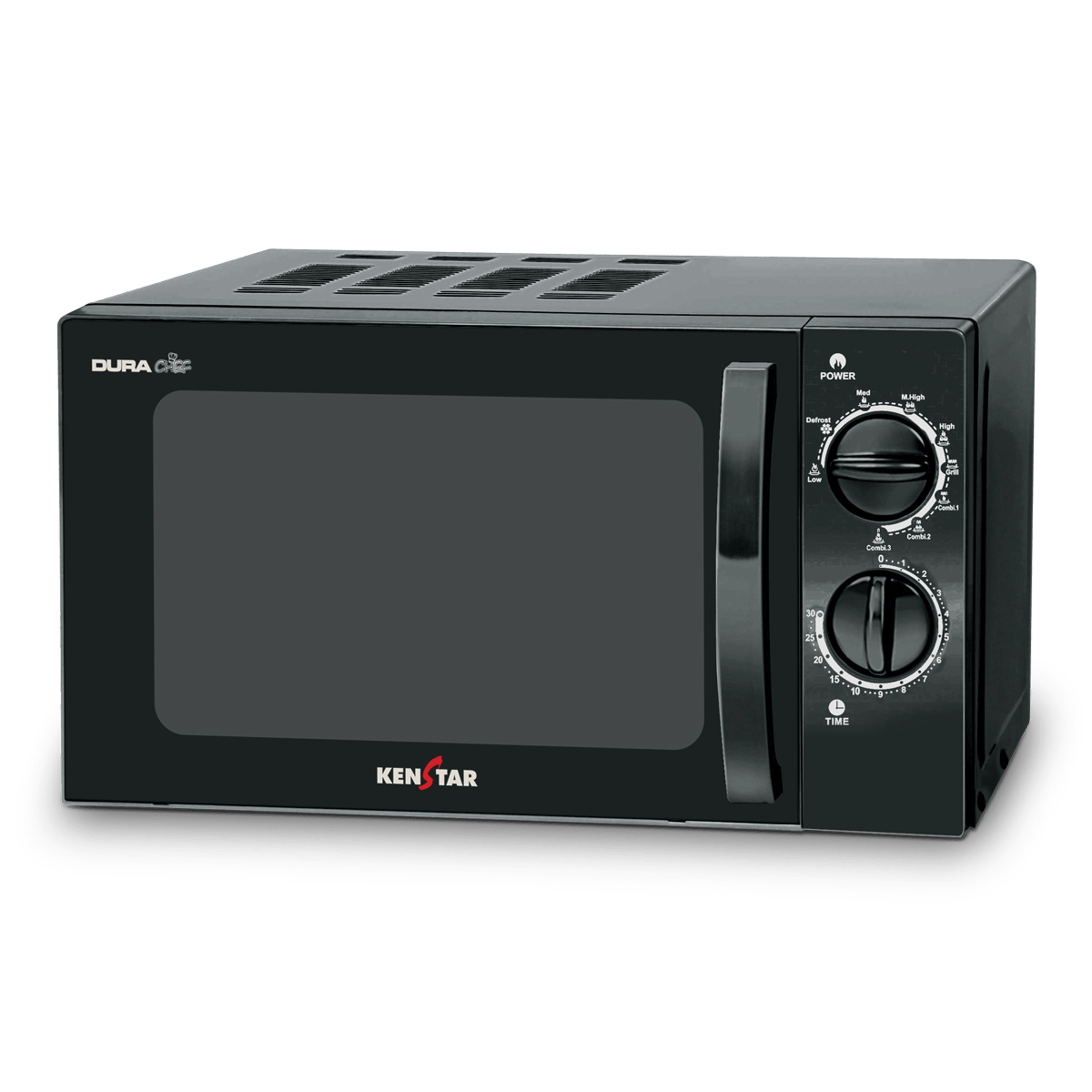 Black Kenstar Microwave Oven With Side Dial Controls Product Photo PNG