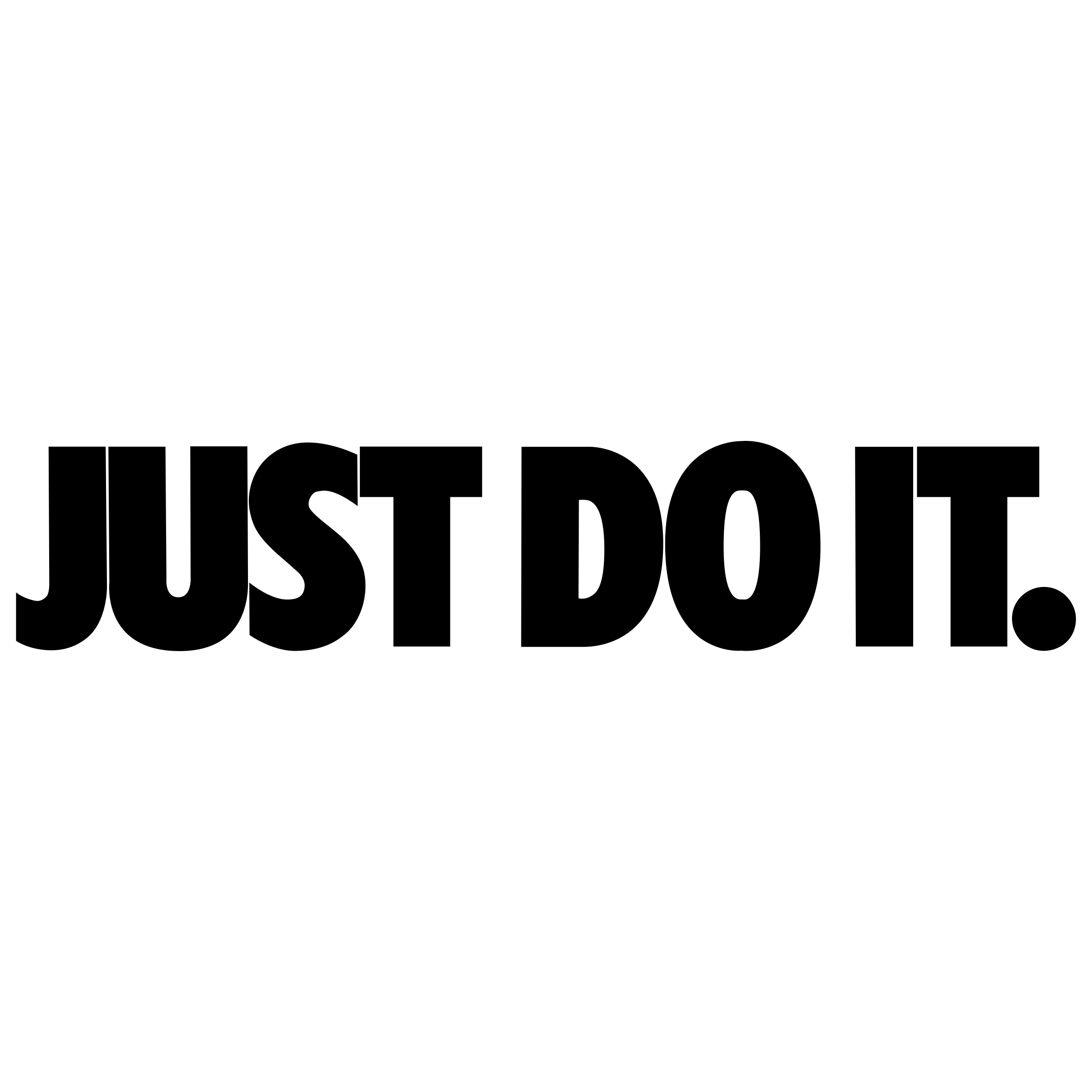 Black Just Do It Nike Slogan Typography Transparent PNG Graphic PNG