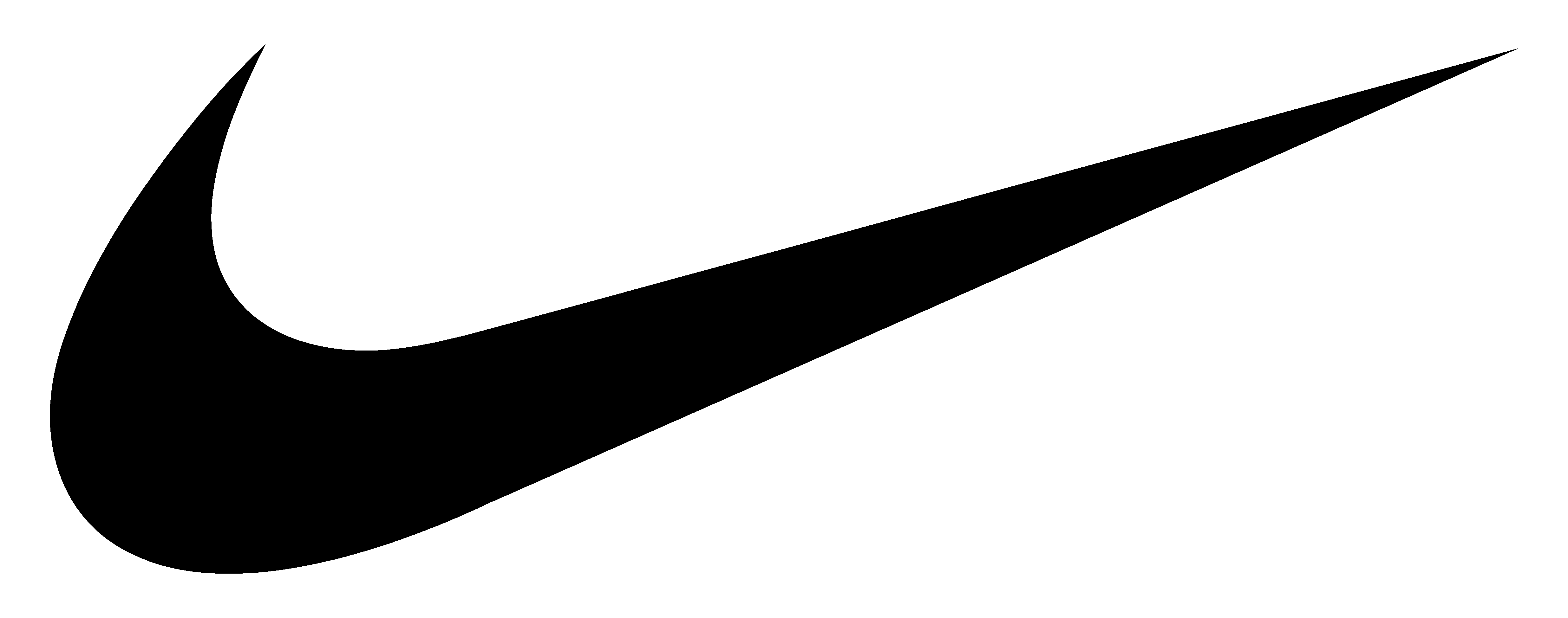 Classic Black Nike Swoosh Logo Transparent Background Image PNG