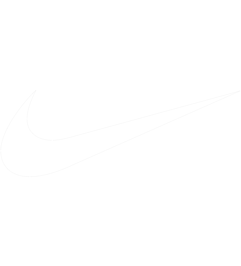 Faint White Nike Swoosh Logo Isolated On Transparent Background PNG