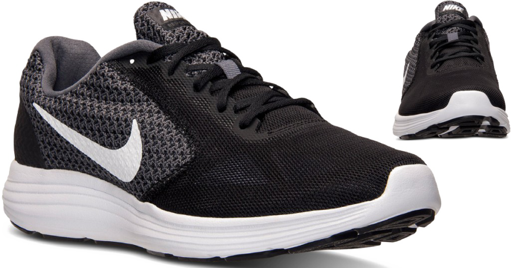 Pair Of Black And Gray Nike Mesh Running Sneakers Product Photo PNG