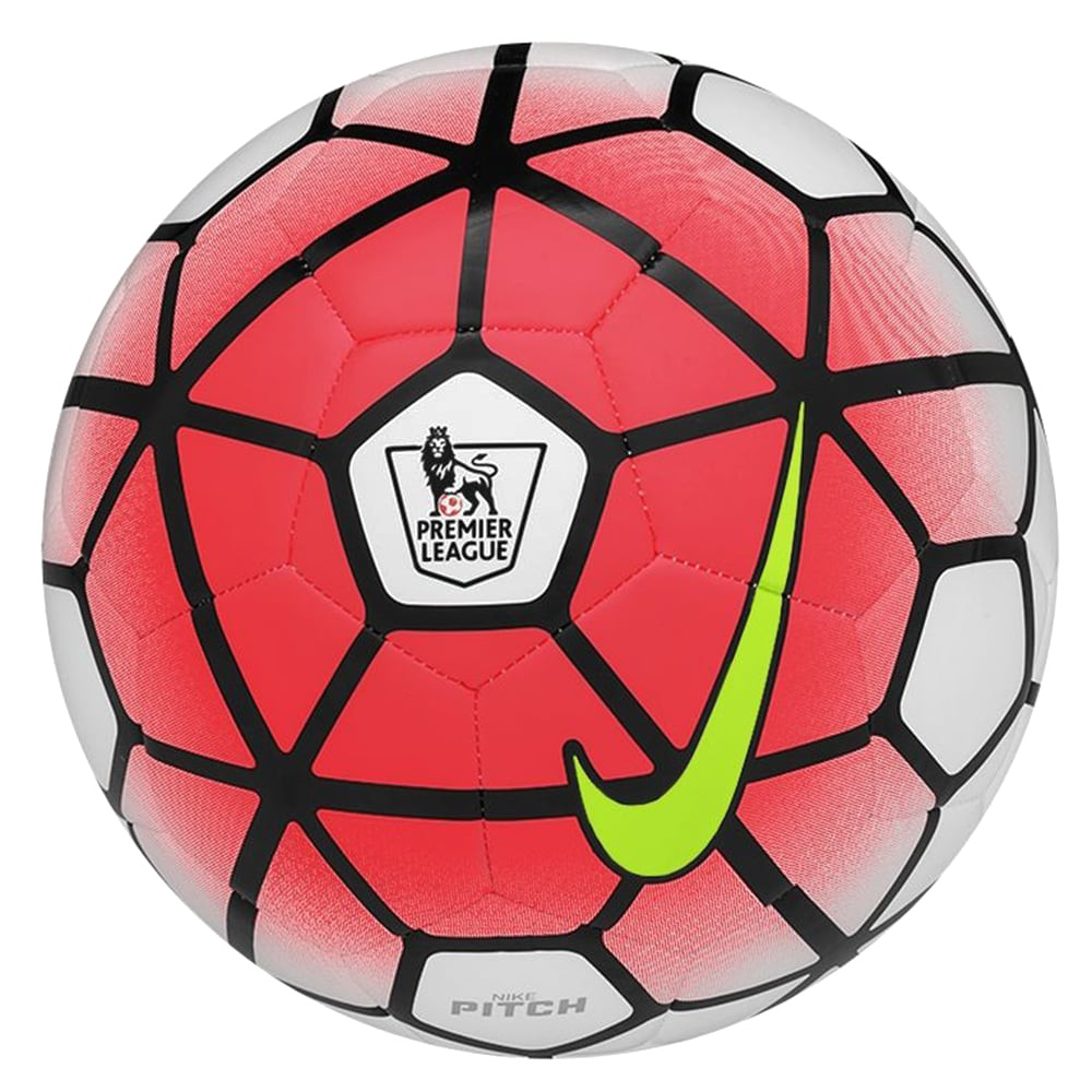 Red Nike Football Soccer Ball With Black Panel Design Product Image PNG