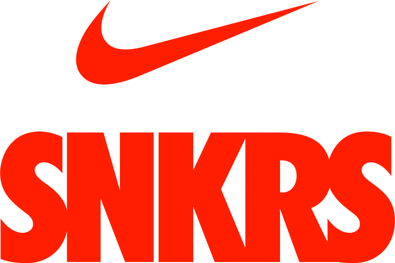 Red Nike SNKRS Wordmark Logo Transparent Background Graphic PNG
