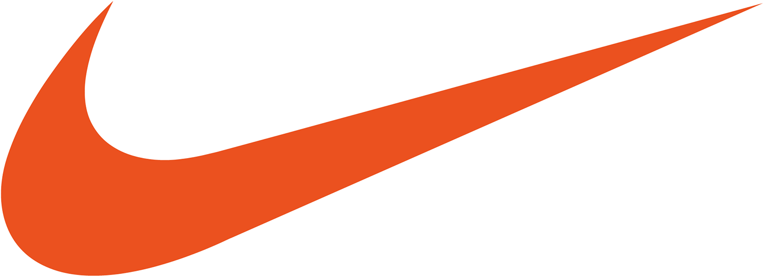Red Orange Nike Swoosh Brand Mark Isolated PNG Image PNG