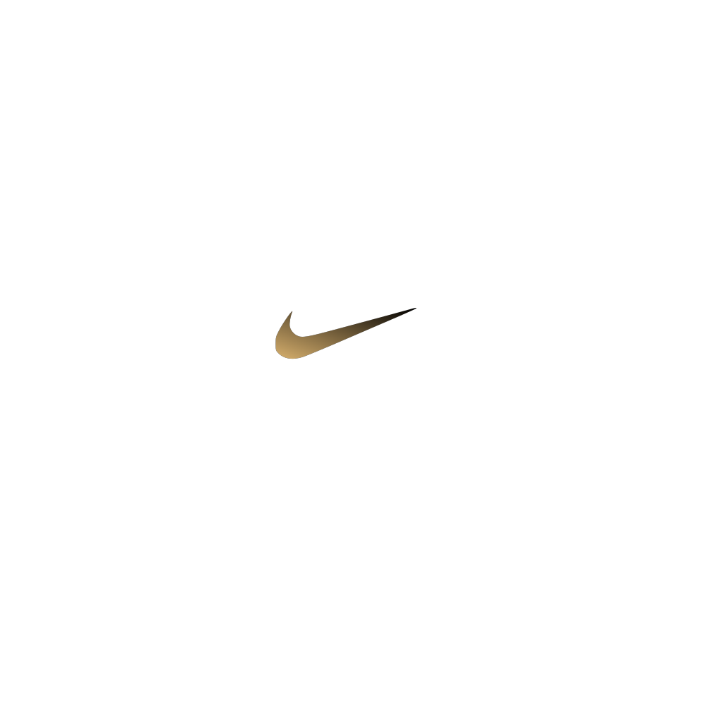 Small Gold Nike Swoosh Logo Isolated Transparent PNG Image PNG