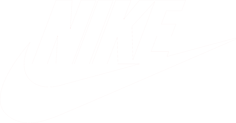 White Nike Wordmark And Swoosh Logo Transparent Background PNG PNG