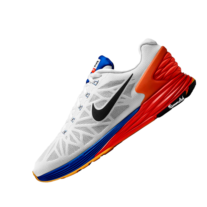 White Red And Blue Nike Air Running Shoe Side View Product Photo PNG
