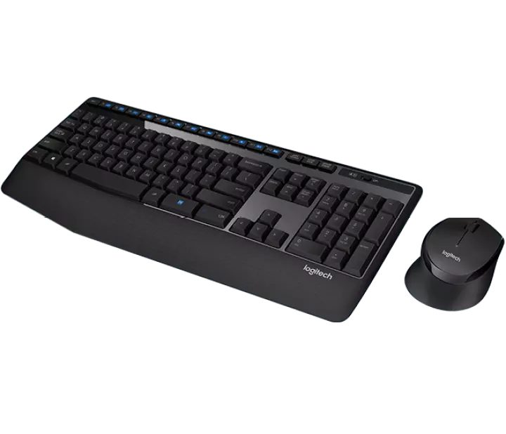 Black Computer Keyboard And Wireless Mouse Set Product Display PNG