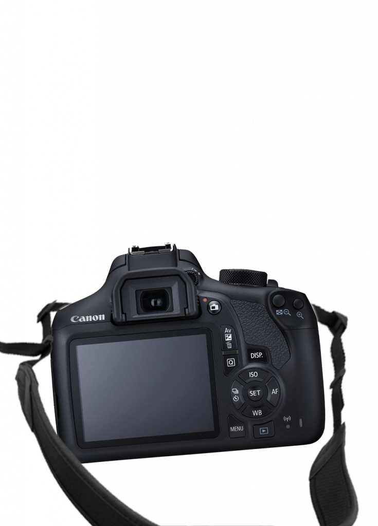 Rear View Of Digital SLR Camera With LCD And Hand Grip