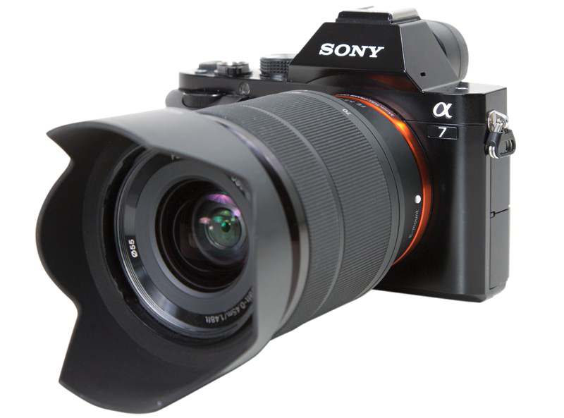 Sony Alpha Mirrorless Camera With Zoom Lens Product Photo