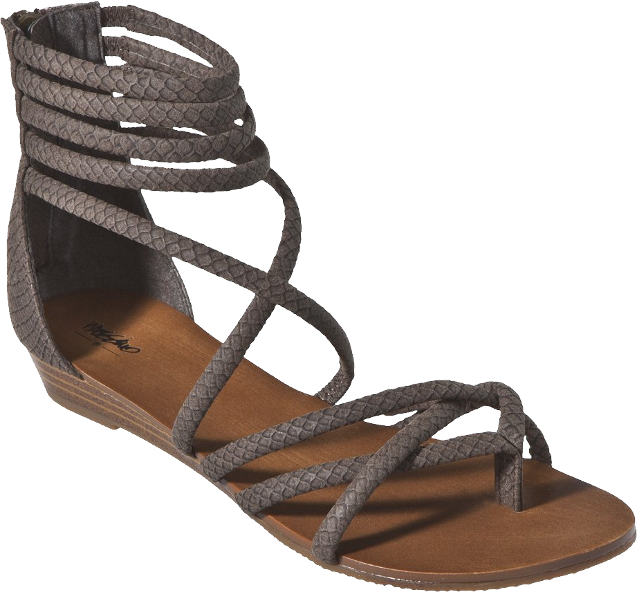 Brown Lace Up Gladiator Sandal With Ankle Wrap Straps