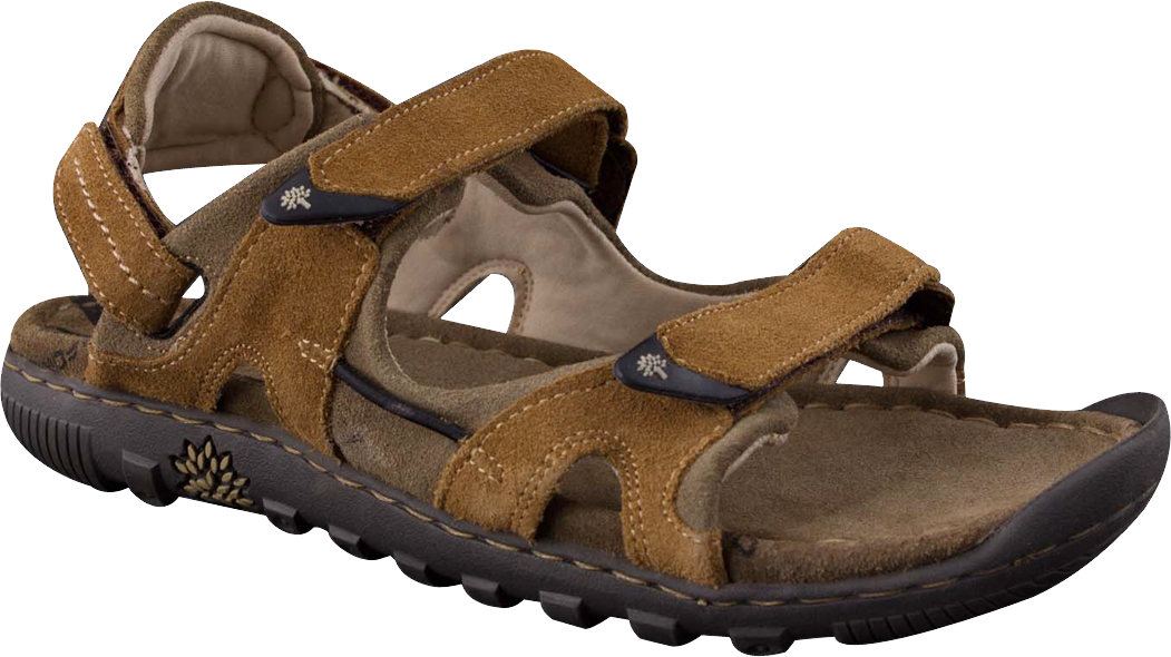 Brown Rugged Hiking Sandals With Adjustable Straps And Grip Sole