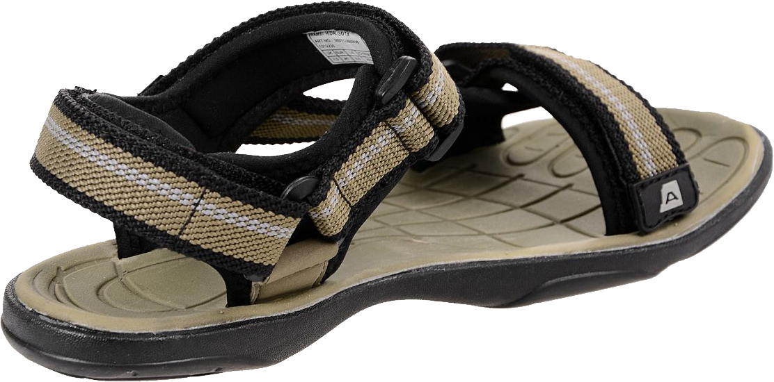 Pair Of Beige Hiking Sandals With Adjustable Hook And Loop Straps