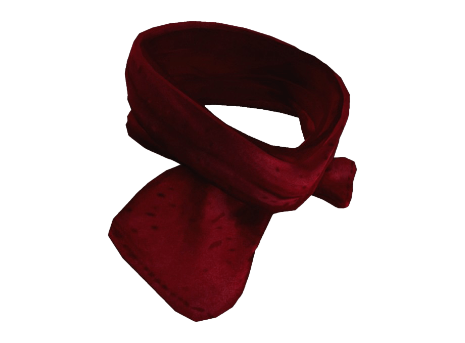 Deep Burgundy Wool Scarf Wrapped Around Neck Style Product Photo
