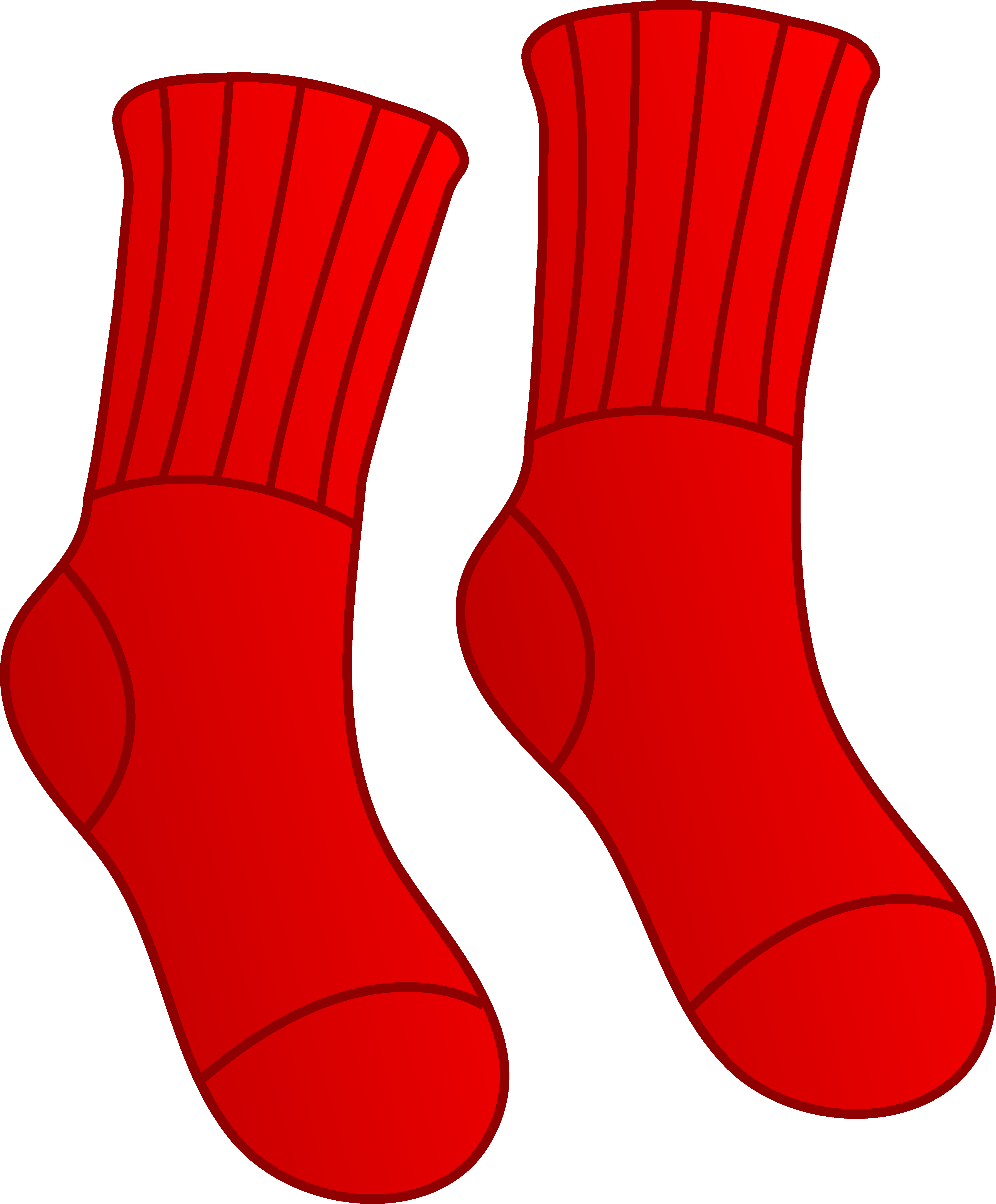 Pair Of Red Ankle Socks Simple Flat Vector Illustration