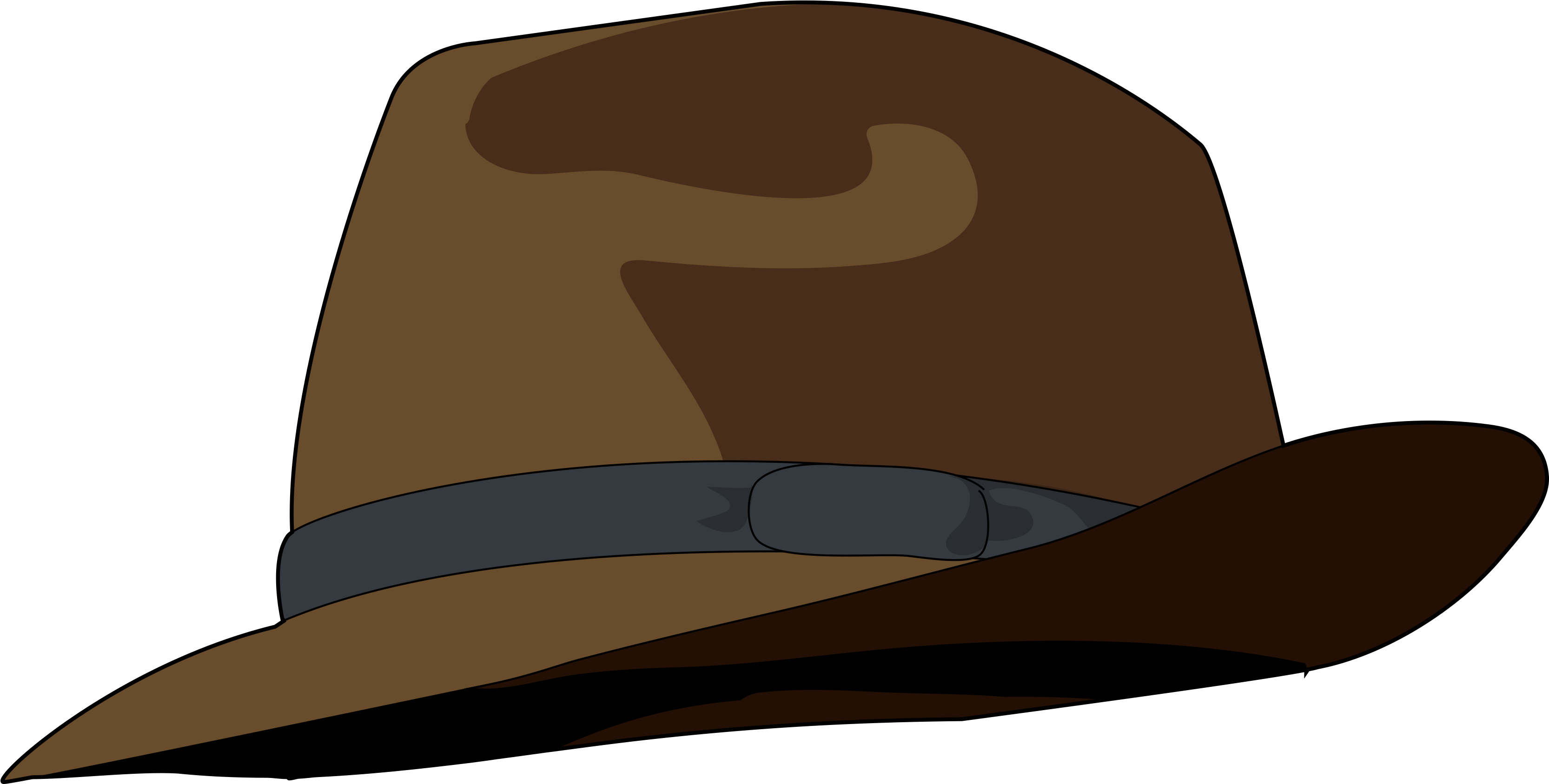 Brown Cowboy Hat With Dark Leather Band Wide Brim Product Illustration