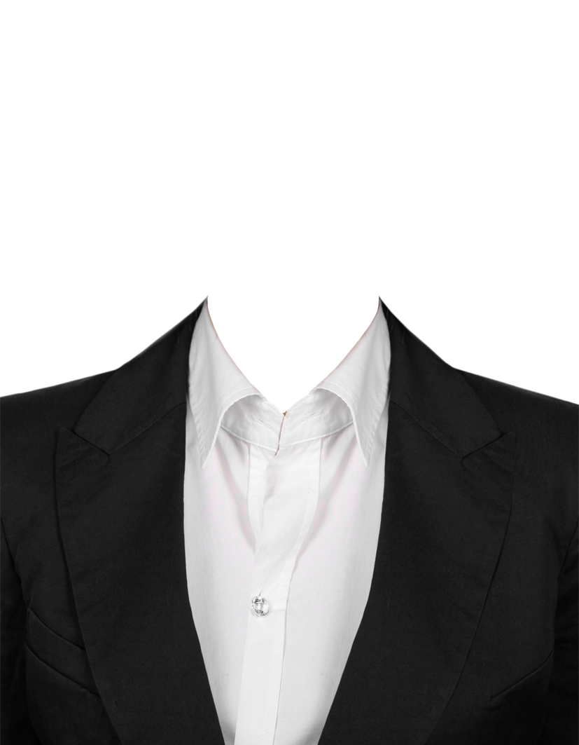 Close Up Of Black Suit Lapel White Shirt And Formal Collar