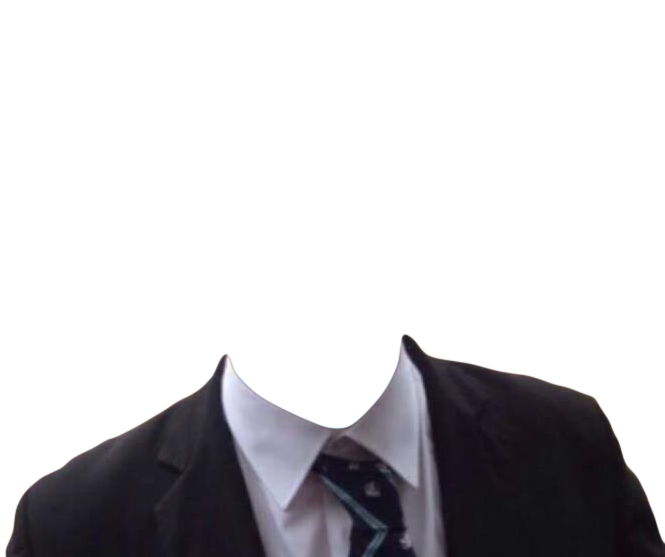 Cropped Black Suit Jacket With White Shirt And Purple Tie