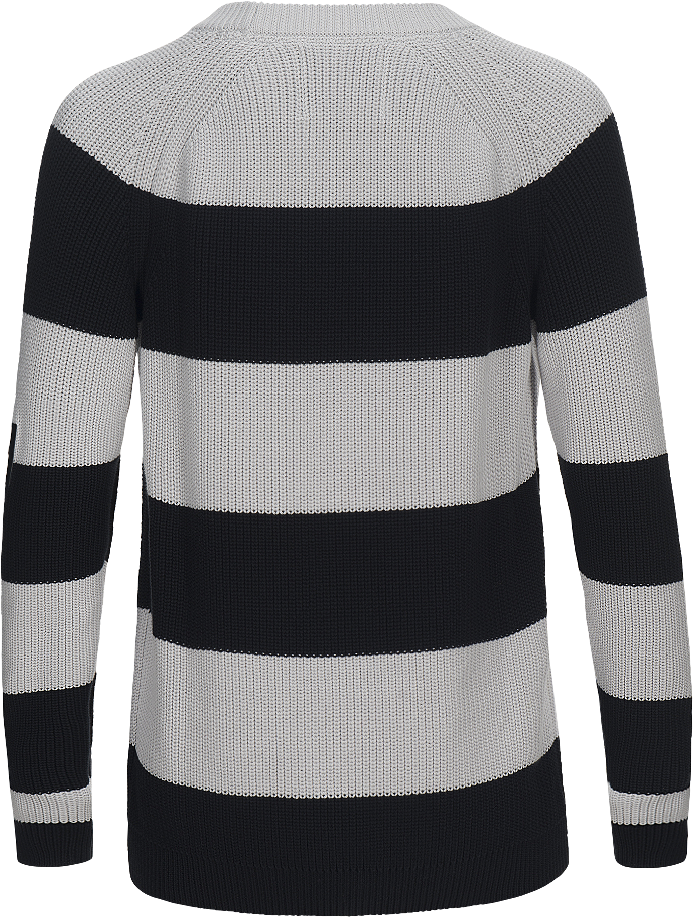 Black White And Gray Striped Long Sleeve Sweater Transparent Background PNG