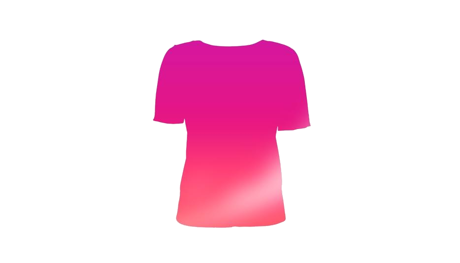 Pink Gradient T Shirt Icon With Short Sleeves Transparent PNG Graphic