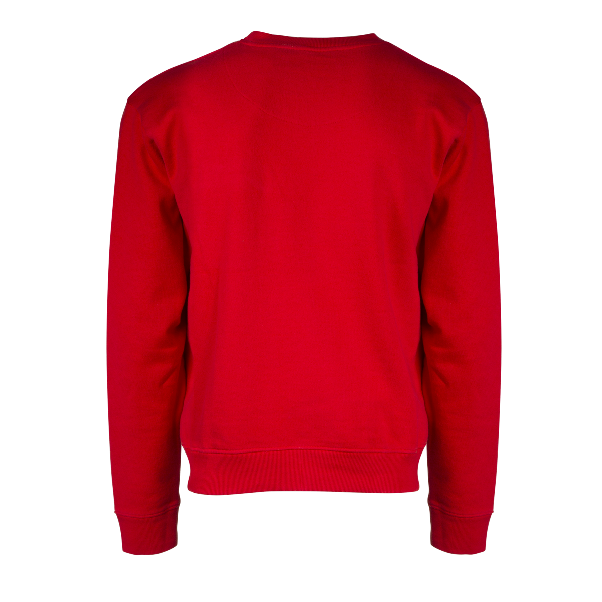 Red Crewneck Sweatshirt Back View Plain Long Sleeve Pullover PNG Image